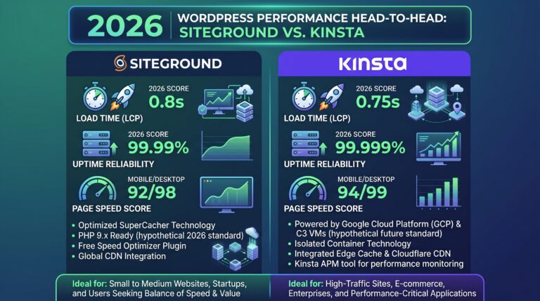 siteground vs kinsta wordpress performance 2026